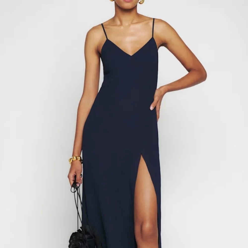 Reformation Pyper Dress Blue - Size 6